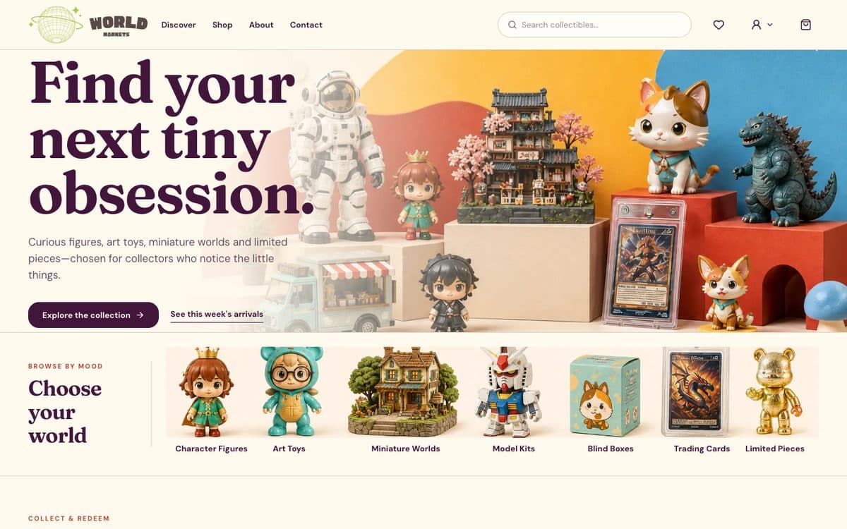 World Markets website homepage